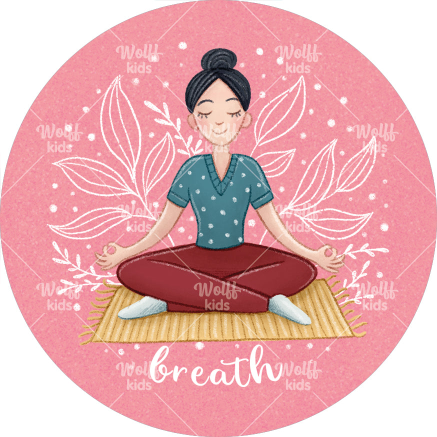 Einzelner Magnet: me time: die Gedanken zur Ruhe kommen lassen beim Yoga oder Meditation